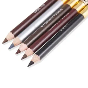 FOYTOKI 2pcs Pencils Leopard Lash Brush Brow Gel Brow Brush Brow Makeup Eyeliner Wooden - product information 3