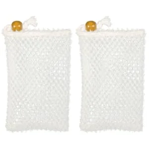 Mikinona 2 Pcs Soap Bag Exfoliating Soap Pouch Bathing Soap Travel Organizer Bags Body Sponges Soapdish Nylon - product information 2