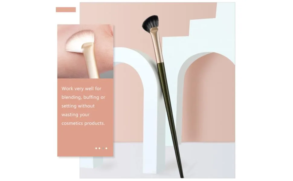FOYTOKI 4pcs Nose Shadow Brush Nose Makeup Brush Contour Blending Brush Nose Contour Brush Artificial Fiber - product information 1