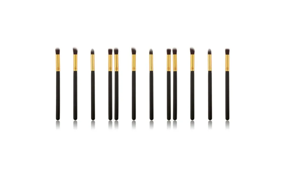 FOYTOKI 12 Pcs Eye Make-up Brush Kit Creme Eyeshadows Eyeliner Makeup Pencil Glitter Eyeshadow Black - product information 3