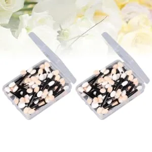 Outanaya 100 Pcs Makeup Application Eye Makeup Brushes Blending Eyeshadow Brush Makeup Black Size 2 Black - product information 5