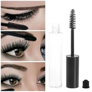Outanaya 6pcs Eyelash Solution Bottle Portable Eyelash Tube Small Eyelash Bottle Mini Funnel Black Plastic - product information 2