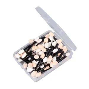 Outanaya 50 Pcs Makeup Tools Dual Sided Eyeshadow Brush Eyeshadow Makeup Brushes Eyeshadow Black Size 1 Black - product information 1
