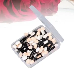 Outanaya 50 Pcs Makeup Tools Dual Sided Eyeshadow Brush Eyeshadow Makeup Brushes Eyeshadow Black Size 1 Black - product information 5