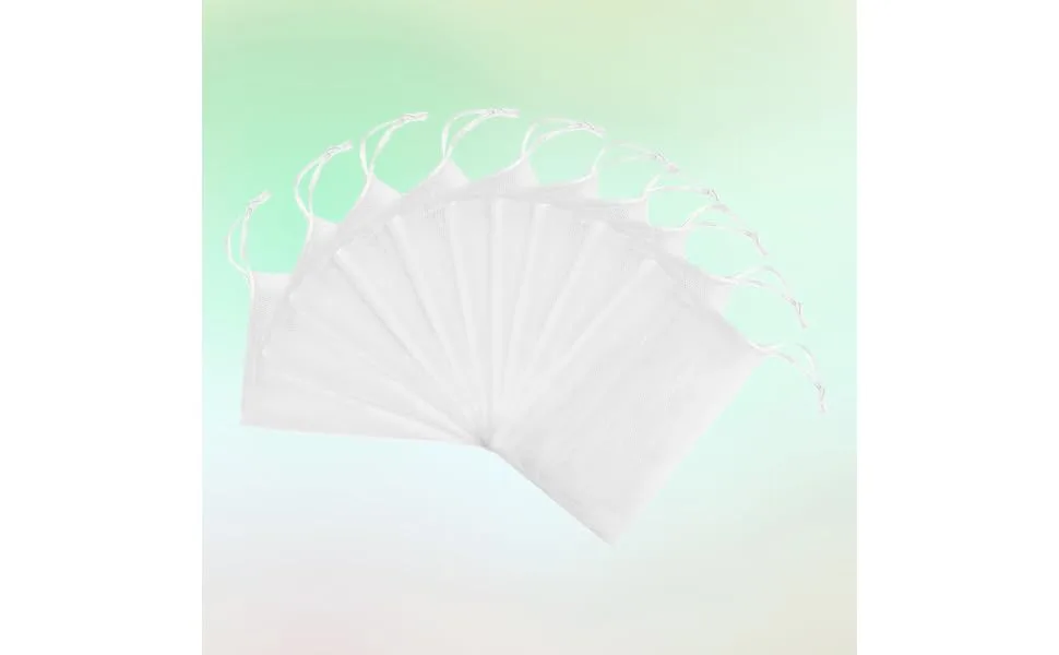 Gogogmee 20pcs Soap Net Bubble Foam Cleaning Tool Facial Soap Travel Soap Sack Saver Soap Saver Pouch White - product information 3
