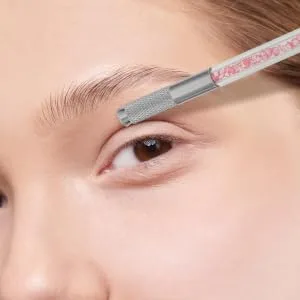 Outanaya 3pcs Fruit Embroidery Pen Makeup Tool Eyebrow Microblading Kit Microblading Needle Pen Copper - product information 1