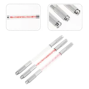 Outanaya 3pcs Fruit Embroidery Pen Makeup Tool Eyebrow Microblading Kit Microblading Needle Pen Copper - product information 4