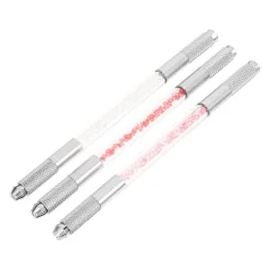 Outanaya 3pcs Fruit Embroidery Pen Makeup Tool Eyebrow Microblading Kit Microblading Needle Pen Copper - product information 5