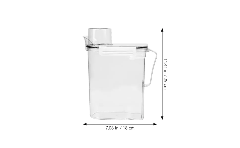 BCOATH 3pcs Laundry Storage Box Large Capacity Sub Buckets Jug Stand Lotion Transparent Plastic - product information 1