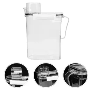 BCOATH 3pcs Laundry Storage Box Large Capacity Sub Buckets Jug Stand Lotion Transparent Plastic - product information 3