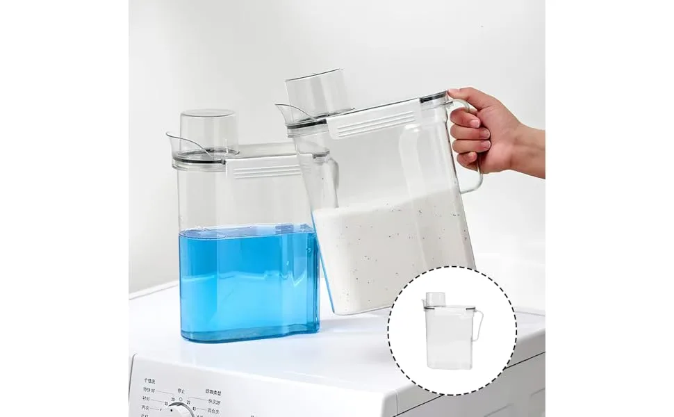 BCOATH 3pcs Laundry Storage Box Large Capacity Sub Buckets Jug Stand Lotion Transparent Plastic - product information 6
