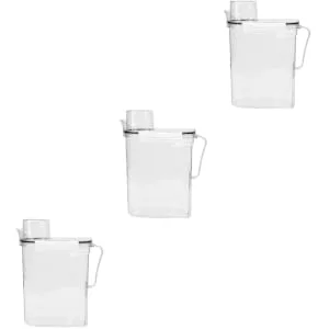 BCOATH 3pcs Laundry Storage Box Large Capacity Sub Buckets Jug Stand Lotion Transparent Plastic - product information 7