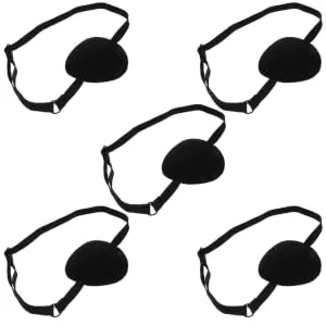 IWOWHERO 10pcs Lazy Eye Patch Halloween Pirate Captain Eye Patches Eye Mask Universal Eye Patch - product information 1