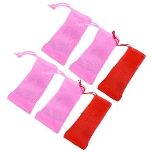 PLAFOPE 6pcs Soap Cleaning Maker Nets Soap Soap Exfoliating Wash Makeuo Cleans Pe - product information 2