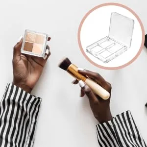 Outanaya 2pcs Empty Eyeshadow Dish Makeup Compact Empty Makeup Containers Empty Palette Empty Cream Palette - product information 3