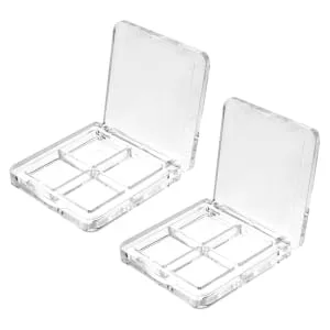 Outanaya 2pcs Empty Eyeshadow Dish Makeup Compact Empty Makeup Containers Empty Palette Empty Cream Palette - product information 4