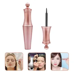 FOYTOKI 2pcs Liquid Eyeliner Gel Eyelashes Highlight Mascara Makeup Accessories Refillable Titanium Oxide - product information 1