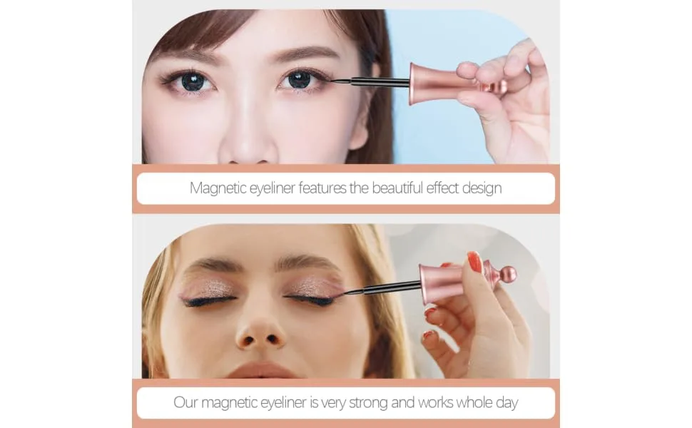 FOYTOKI 2pcs Liquid Eyeliner Gel Eyelashes Highlight Mascara Makeup Accessories Refillable Titanium Oxide - product information 3