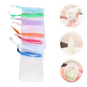 PLAFOPE 10pcs Soap Foaming Net Bar Soap Saver Pouch Soap Pouch Soap for Soap Bars Foam Net 15X9cm As Shown - product information 2