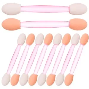 FOYTOKI 100pcs Eye Shadow Stick Eyeshadow Eye Makeup Tools Eyeliner Brush Para Mini Comestic Emulsion Pink 6.20X0.50X0.50CM Pink - product information 1