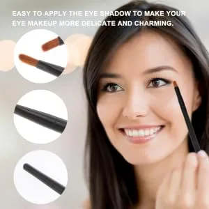 Outanaya 10pcs Nose Shadow Brush Single-head Brush Nail Monomer Dish Cosmetic Kit Black Artificial Fiber - product information 1