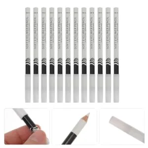 Outanaya 12pcs Lying Silkworm Eyeliner Liquid Eye Liner Sparkle Highlighters Pen White Plastic - product information 1