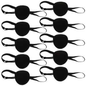 COOLHIYA 10pcs Eye Patch Adjustable Single Eye Covers Blindfolds for Adults Blindfolds for - product information 1