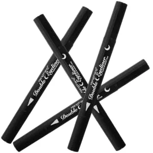 Outanaya 4pcs Eyeliner Smudge-proof Eye Definer Ink Liner Makeup Long-lasting Eye Pencil Eye Stamp Black Abs - product information 2