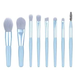 Gogogmee 8pcs Powder Brush Eyeshadow Makeup Brushes Makeup Brush for Woman Cosmetic Face Brushes Wooden Blue - product information 4