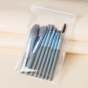 Gogogmee 8pcs Powder Brush Eyeshadow Makeup Brushes Makeup Brush for Woman Cosmetic Face Brushes Wooden Blue - product information 5