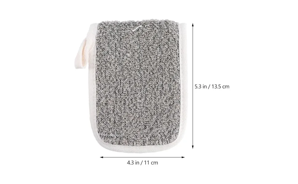 HAPINARY 5pcs Flip Soap Foam Net Scrub Exfoliating Bags Bath Accessory Foaming Pouches Khaki Cotton Linen - product information 2