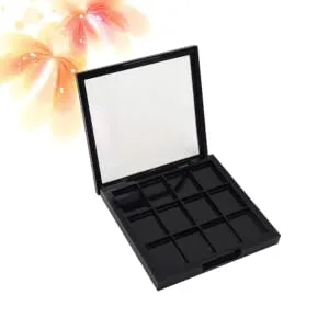 FOYTOKI 4 Pcs 12 Empty Eyeshadow Palette Empty Eyeshadow Dish Depotting Makeup Containers DIY Empty Black - product information 4