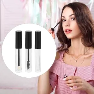 Gogogmee 6pcs Eyeliner Eyelash Bottle Lip Gloss Tubes Eyelashes Eyelash Mascara Transparent Mascara Plastic - product information 2