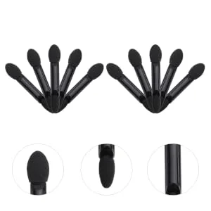 Outanaya 10pcs Makeup Tool Kit Applicateur Makeup Eyeshadow Concealer Eyeshadow Stick Brush ponges Black - product information 6