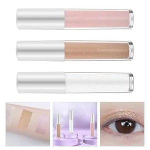 FOYTOKI 3pcs Polarized Monochrome Eyeshadow Women Bling Eyeshadow Women Makeup Tools Makeup Supplies Plastic - product information 5
