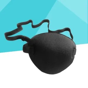 Gogogmee 2pcs Lazy Eye Cover Single Eye Adjustable Eye Patch Pirate Eye Patches for One Eye Patch Black - product information 3