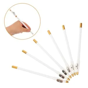 FOYTOKI 12pcs Eyebrow Pencil Sharpener Eyebrow Pencils Makeup Eyebrow Pen for Women Wooden White - product information 1