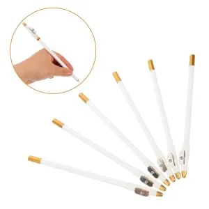 Outanaya 12pcs Eyebrow Pencil Sharpener Women Makeup Brow Pencil Wood Brow Pencil Wooden White - product information 2