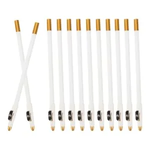 Outanaya 12pcs Eyebrow Pencil Sharpener Women Makeup Brow Pencil Wood Brow Pencil Wooden White - product information 3