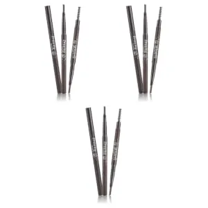 FOYTOKI 3pcs 2 1 Eyebrow Brush Eyebrow Makeup Waterproof Eyebrow Pen Brow Pencil Microblading Pen Stand - product information 2