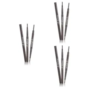 FOYTOKI 3pcs 2 1 Eyebrow Brush Eyebrow Makeup Waterproof Eyebrow Pen Brow Pencil Microblading Pen Stand - product information 3
