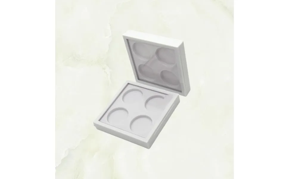 Gogogmee 2pcs 4 Lipstick Case Eyeshadow Containers Empty Eyeshadow Tins Empty Aluminum Tin Jars White - product information 3