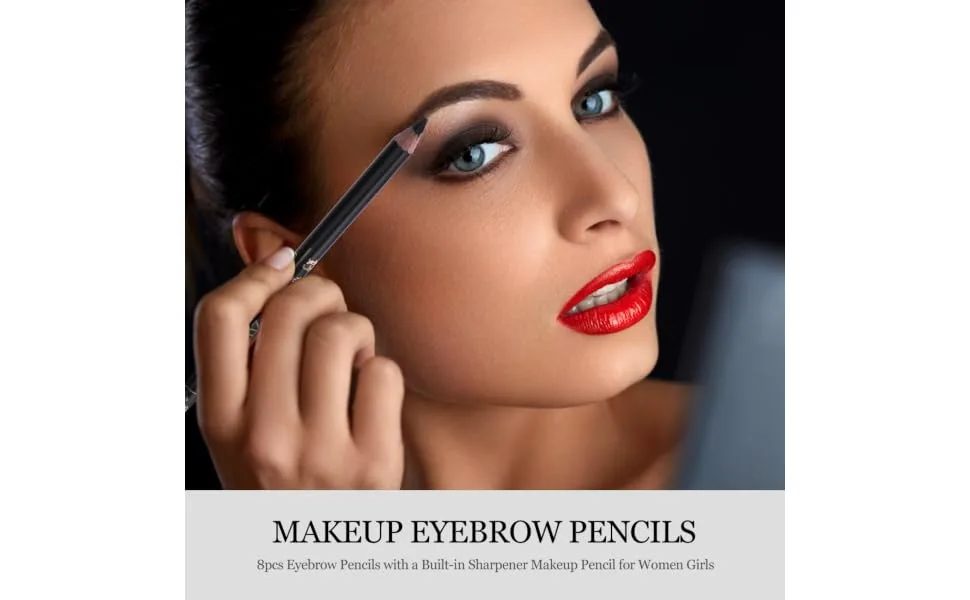 FOYTOKI 8pcs Pencil Sharpener Eyebrow Pencil Eyebrow Pen Pencil Lasting Eyebrow Pencil Makeup Pencils 1 count (Pack of 1) Black - product information 4