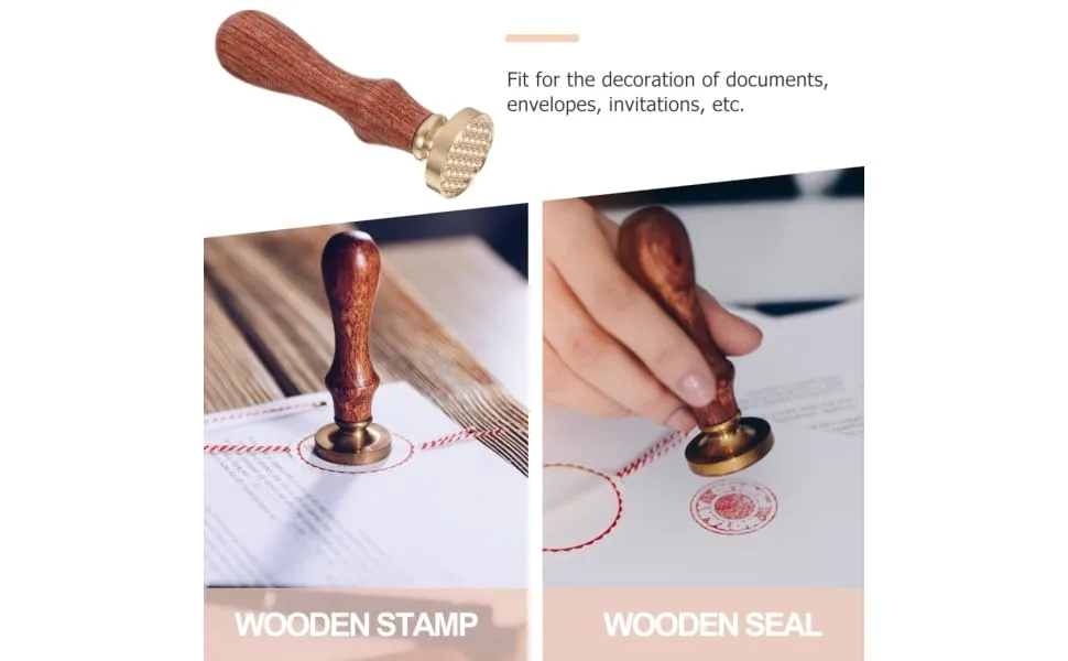 FOYTOKI 1pc Dispensing Plate Tool Invitation Envelopes Eye Shadow Seal Restoring Stamper Copper Copper Head 1 count (Pack of 1) Golden - product information 4