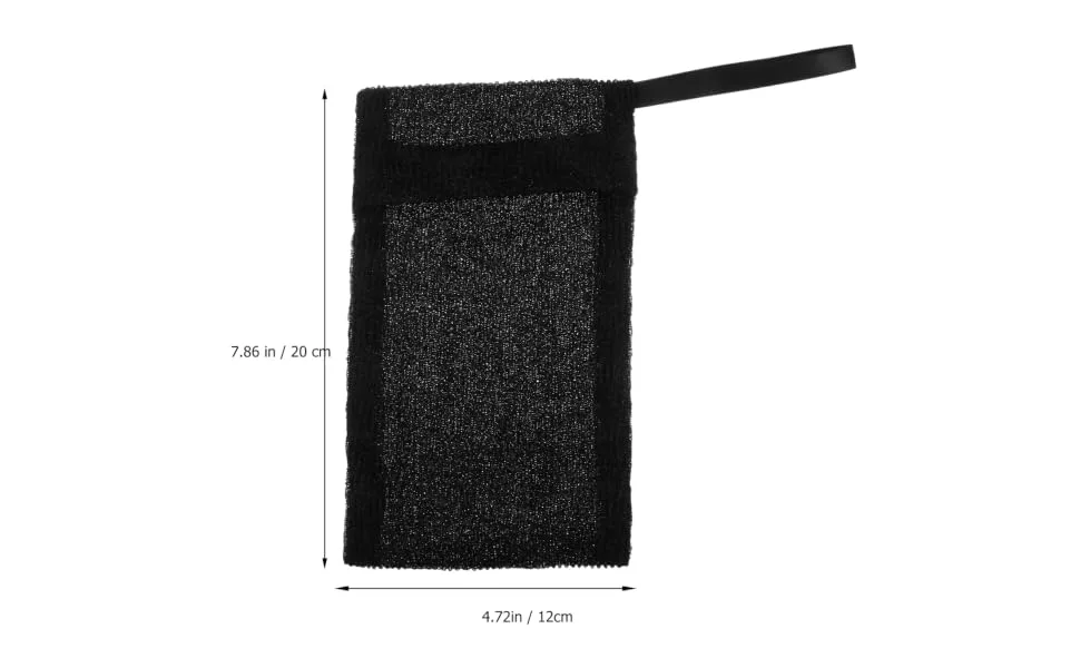WOONEKY 10pcs Soap Foaming Mesh Bag Soap Scrubber Pouch Net Bag Soap Foaming Pouch Soaps Black Nylon Fiber - product information 1