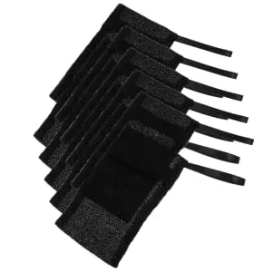 WOONEKY 10pcs Soap Foaming Mesh Bag Soap Scrubber Pouch Net Bag Soap Foaming Pouch Soaps Black Nylon Fiber - product information 3