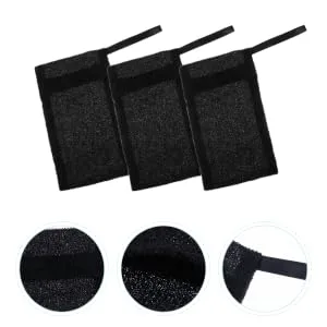 WOONEKY 10pcs Soap Foaming Mesh Bag Soap Scrubber Pouch Net Bag Soap Foaming Pouch Soaps Black Nylon Fiber - product information 4