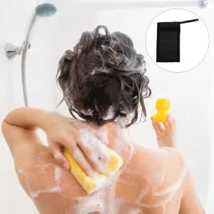 WOONEKY 10pcs Soap Foaming Mesh Bag Soap Scrubber Pouch Net Bag Soap Foaming Pouch Soaps Black Nylon Fiber - product information 5