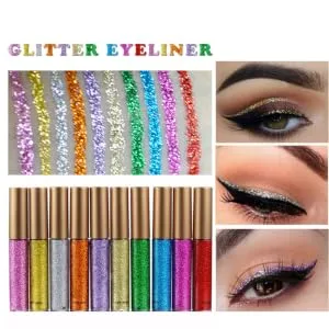 Outanaya 10pcs Glitter Eye Shadow Eyeshadow Liquid Eyeliner Shinny Eyeliner Glitter Eyeliner - product information 1
