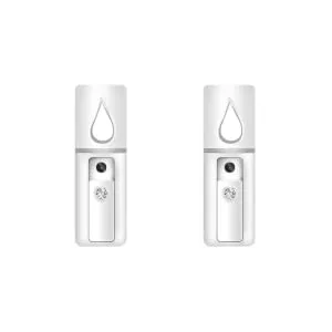 FOYTOKI 2pcs Cool Mist Sprayer Cool Face Mist Steamer Handy Facial Sprayer for Eyelash Extensions White - product information 5